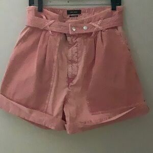 ISABEL MARANT twen paper bag shorts.